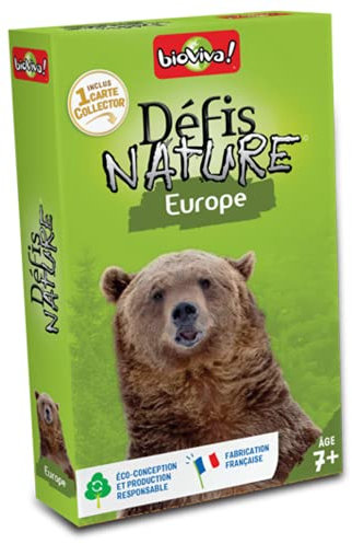 Bioviva 282512 Nature Challenges Tier-Europa-Kartenspiel, Mehrfarbig
