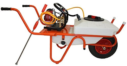 Bricoferr BF223405 - Camion spruzzatore 50 litri con pompa, tubo di 10 m, 1 ruota