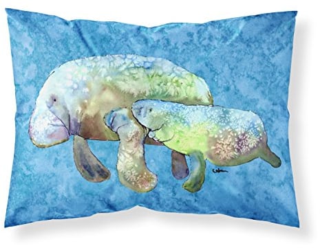 Caroline 's Treasures 8660pillowcase Manati Feuchtigkeitstransport Stoff Standard Kissenbezug, groß, Multicolor