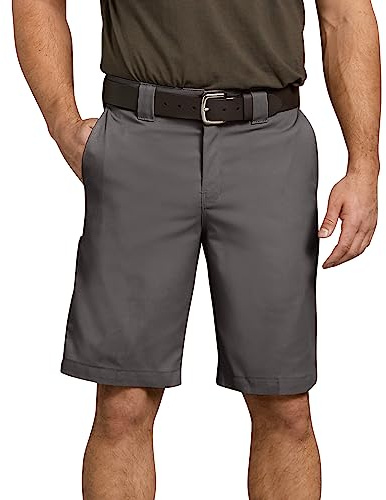 Dickies Men's 11 Inch Relaxed Fit Stretch Twill Work Short, Gravel Gray, 42