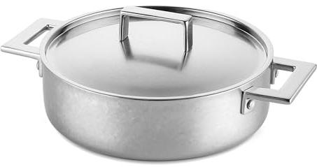 MEPRA Fantasia Ecoceramica Wok for Induction - 28cm, Non Stick Cookware with Anti-Grip Handle, Silver, medium, 301378N
