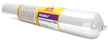 SikaMur InjectoCream-100, Tratamiento contra de humedades por capilaridad en las murados, Blanco, 560ml