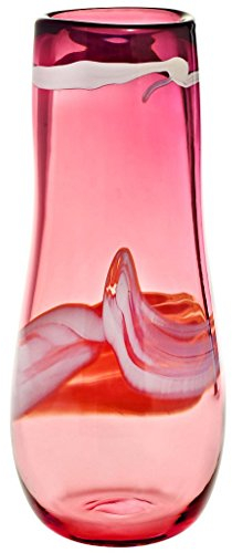 VaseBouquet Vase Blumenvase VIP Pavel Lilaweiss H 28,5 cm Handgeformte und Mundgeblasene Glasvase Tischvase