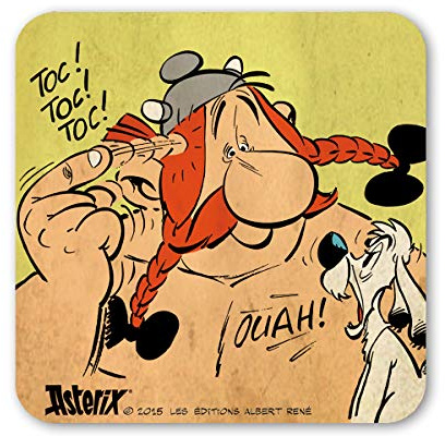 Logoshirt® Asterix der Gallier Obelix TOC TOC TOC Untersetzer Kork | Stylisches Fan-Accessoire, 10 x 10 cm, brillanter Farbdruck, lizenziertes Originaldesign, für heiße & kalte Getränke