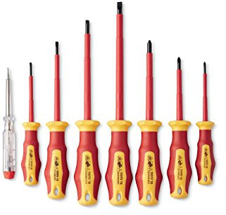 Workzone 8 Stück isoliert 1000 V VDE Pozi (PZ) & Schlitz-Schraubendreher Set iec60900