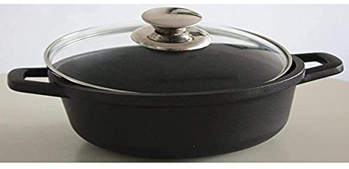 CASTEY - Cacerola Alta Vitro-Gas, 20 cm, Aluminio, Color Amarillo, con Tapa, Revestimiento Antiadherente, Distribuye de Forma Homogénea el Calor, Resistente y Duradera, Libre de PFOA