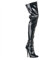 Higher-Heels PleaserUSA Overknee-Stiefel Domina-3000 Lack schwarz Gr. 40