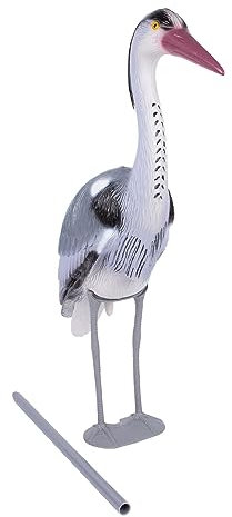 Redwood 1x Grey 70cm Heron Bird Deterrent - Fake Plastic Decoy Birds of Prey Outdoor Garden Balcony Anti Pigeon Seagull Crow Cat Scarer Repellent