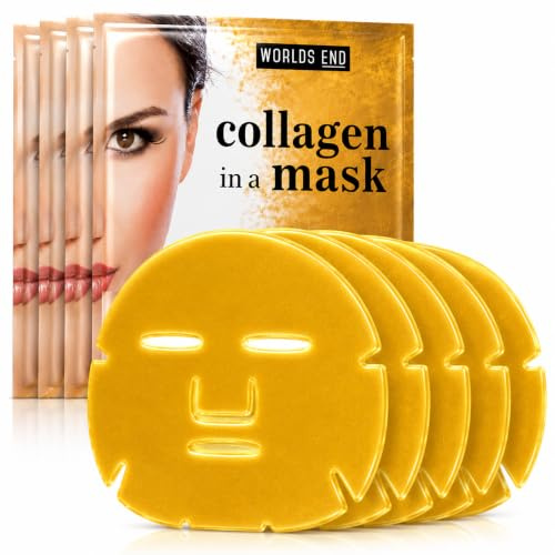 5 x Premium Gold Bio Collagen Crystal Face Mask, Anti ageing Skin Care