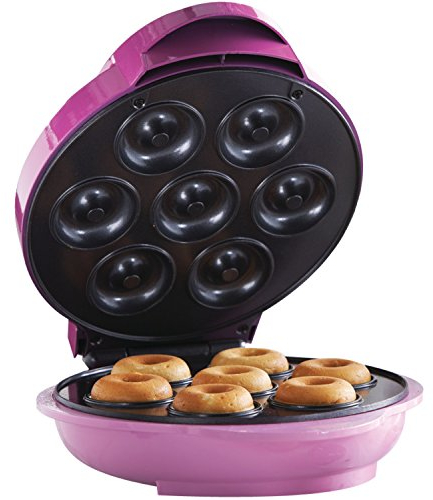 Brentwood TS-250 Mini Donut Maker Machine, Non-Stick, Pink