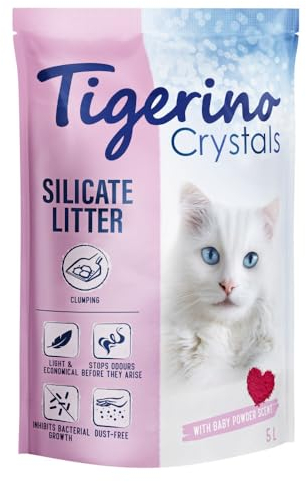 Tigerino - Crystals Katzenstreu 5L | Babypuderduft