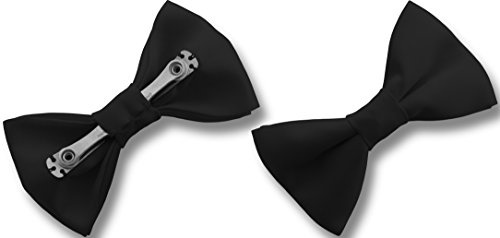 Great British Tie Club Men's 100% Satin Clip-On Bow Ties