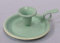 linoows Emaille Kerzenleuchter, Nostalgie Nachtleuchter, Kerzenständer Pastell Mint