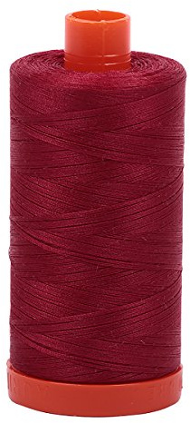 Aurifil Mako Cotton Thread Solid 50wt 1422yds Burgundy