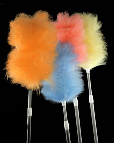 Genuine Lambswool Telescopic Duster with Plastic Handle – Extendable Premium Dusting Tool for High and Delicate Surfaces