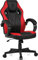 SENSE7 Gaming Stuhl Prism, ergonomischer Gaming Sessel, Gaming Chair mit Wippfunktion, Gepolsterte Armlehnen, PU-Leder Bürostuhl bis 120kg, PC Stuhl Schwarz-Rot