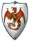Holzspielerei Ritterschild Drache