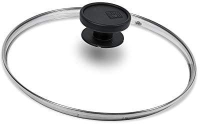 ALLUFLON Coperchio Vetro Bordo Inox, 24 cm