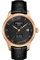 Tissot Armbanduhr, T-Classic, vergoldet, Edelstahl, automatisch, Schwarz, Riemen