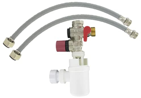 Kit Chauffe-Eau (Groupe 3/4'' (20x27) ,siphon, 2 flexibles d'alimentation), Gris
