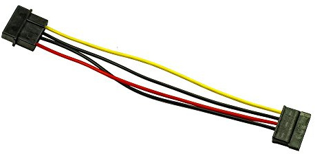 Inter-Tech 88885306 AC Adapter 1x Molex auf 1x SATA Power, 0.15m