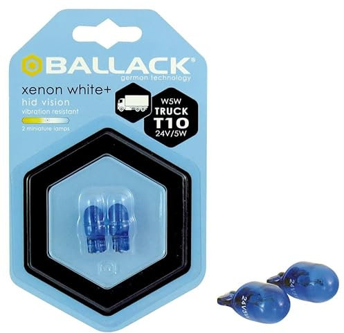 BALLACK Lamp.T10 Xenon Bianco 24V 5W 2pz