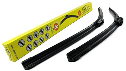INION für Passat 3C B6 + CC alle Modelle ab 2005 gelenklose Scheibenwischer Set 47/60cm mit Adapter - 2MM-Service