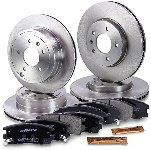 BESTPRICE ATP Bremsenset inkl. Bremsscheiben vorne Ø 296 mm + hinten Ø 303 mm +