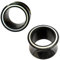 CHICNET Horn Plug Flesh Tunnel schwarz Rim weiß Organic Expander Tribal Ohrhänger Plugs Piercing 12 mm