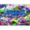Papier peint murando intissé 150x105 cm Trompe l oeil Tableaux muraux déco XXL Graffiti f-A-0018-a-d