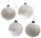12 Weihnachtskugeln ( mit Spitze verziert ) 8cm Glas Dekor Set Christbaumkugeln Baumkugeln Baumschmuck Weihnachtsdeko Weihnachten Christbaumschmuck Kugeln