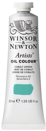 Winsor & Newton 1214184 Artists Ölfarbe - 37ml Tube, Künstler - Ölfarbe mit höchstmöglicher Pigmentierung, höchste Lichtechtheit - Kobaltgrün