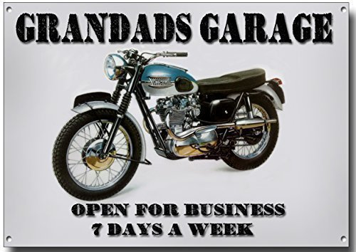 Vintage sign designs Plaque en métal de qualité Inscription  Grandad's Garage  [en anglais]