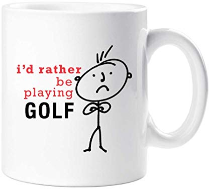 60 Second Makeover Limited Mens I'd Rather Be Playing Golf Mug Present Dad Boyfriend Man Gift Funny Golfer Golfers Gifts Golf Accessories for Men Golfing Present Ceramic Coffee Cup