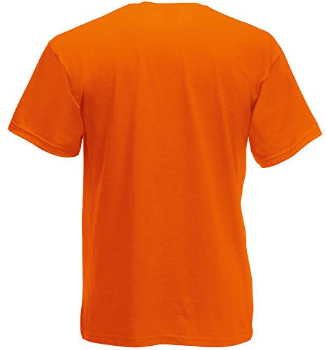 Fruit of the Loom Mens Valueweight V-Neck, Short Sleeve T-Shirt (XL) (Orange)