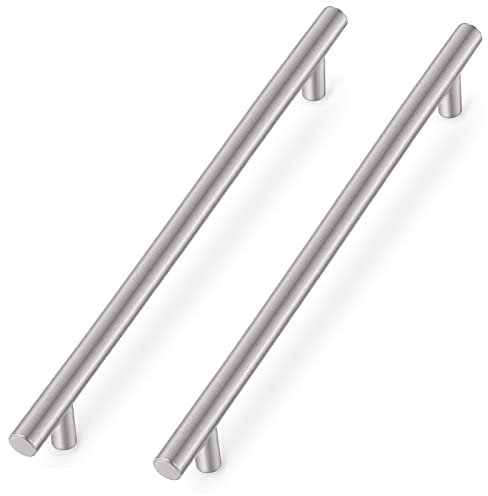 Probrico Hole Center 320mm T Bar Kitchen Cabinet Handle Stainless Steel Brushed Nickel Bedroom Drawer Pulls Wardrobe Door Knobs