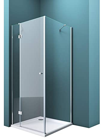 Mai & Mai Duschkabine 80x140cm 6mm Sicherheitsglas mit Easy-Clean durch NANO-Beschichtung Duschwand Duschabtrennung R05k