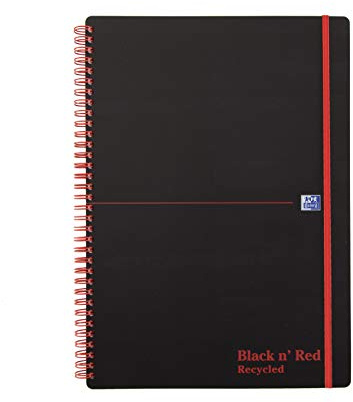 Black n Red Book Wirebound Recycled Polypropylene 90gsm 140 Pages A4 Ref E67024 [Pack of 5]