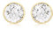 CARISSIMA Damen-Ohrringe 375 Gelbgold 9ct Small Rubover Cubic Zirconia Stud - 1.57.9949