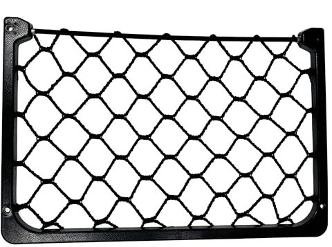 W4 00056 Wallmounted Elasticated Storage Net, Black