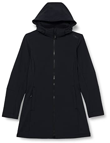 CMP - Damenparka mit Kapuze und Reißverschluss, Schwarz, XL