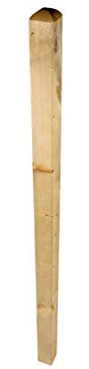 Poteau en bois pour clôture select arrondi-longueur : 105 cm-éléments brise-vue sichtschutzwand de balcon, protection contre le vent
