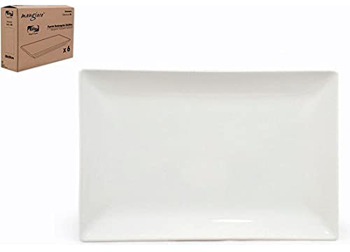 Elite 41679 Fuente Rectangular, Ivory Brillo, 30 x 20 cm, Porcelana