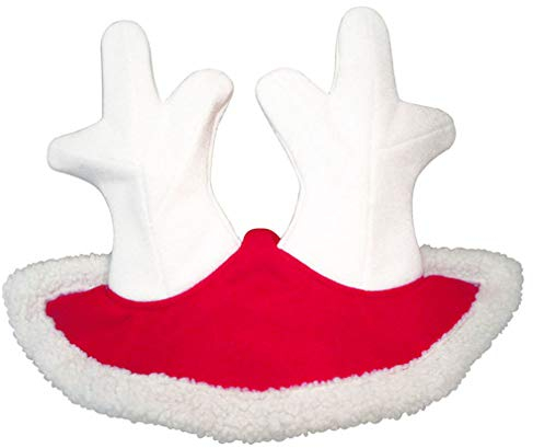 Amesbichler Reitsport Winter Weihnachtsmütze Pferde mit Rentiergeweih Weihnachts Ohrenschutz Geweih HorseGuard
