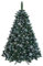 DWA ARBOL Navidad Grande en Caja, Bosque Tradicional Verde Lujo con Soporte (180 cm, Snow Covered)