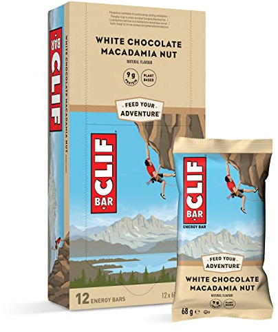 Clif Bar Energieriegel White Chocolate Macadamia, 12er Pack (12 x 68 g)