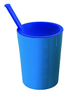 WACA 2541 Trinkhilfe Kunststoffbecher 200 ml Dm 74 mm, Farbe:blau