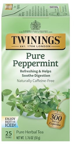 Twinings TWG09179 Teebeutel, reine Pfefferminze, 50 ml, 25 Stück pro Box