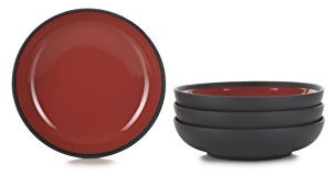 REVOL 647496/4 SO2218N Set of 4 Salad Bowls, 7 x 1.75, Pepper Red