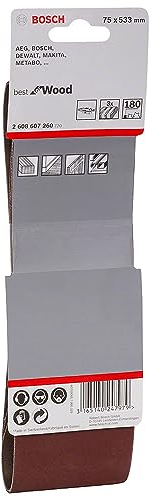 Bosch 2 608 607 260 Nastro Abrasivo, 75X533 mm, Grana 180